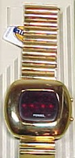 Fossil LED watch gold 2